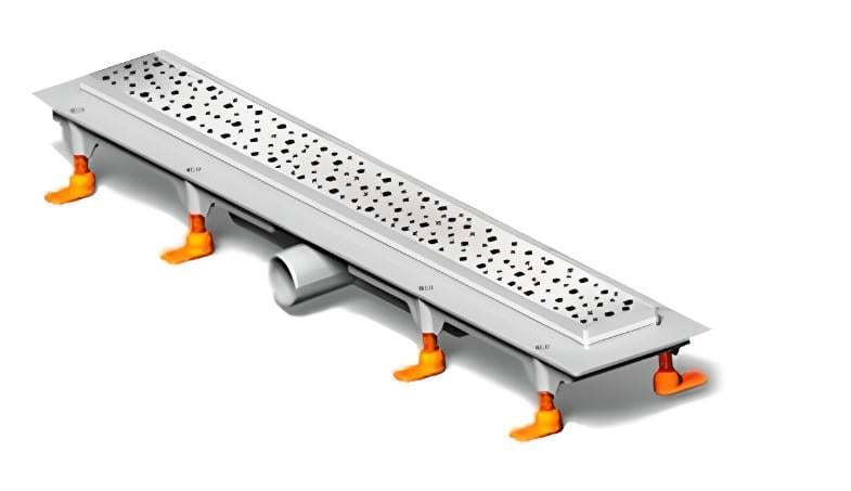 Канал душевой МСН с нержавеющей кромкой/решетка Капли/сухой сифон DN40 65x750 мм (CH-750 DN1)