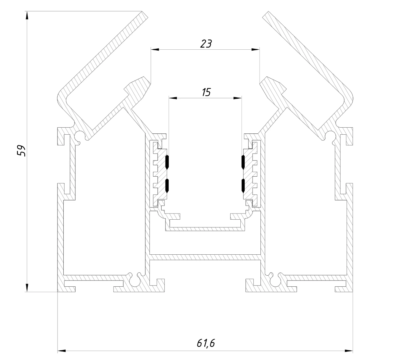 Трековий шинопровід магнітний для натяжної стелі PROFESSIONAL 1 м Чорний (e610064) - фото 2 Трековий шинопровід магнітний для натяжної стелі PROFESSIONAL 1 м Чорний (e610064) - фото 2