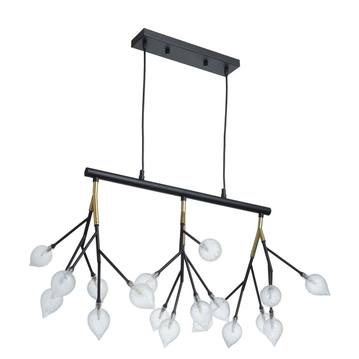 Люстра потолочная лофт Brille BL-916S/18 G4 G/BK