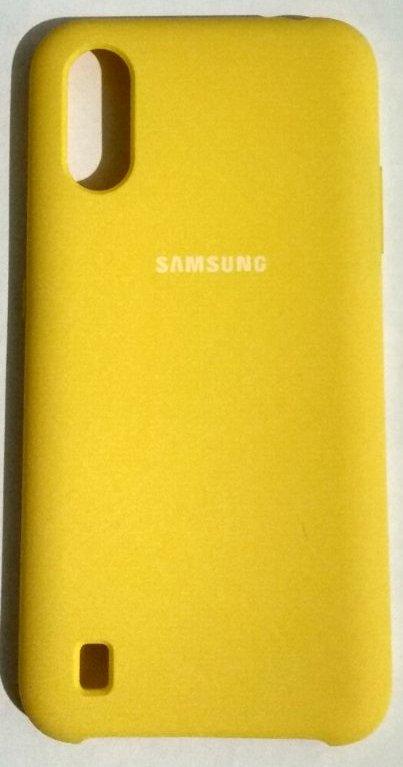 Силиконовый чехол Silicone Case Samsung A015/A01 2020 Yellow