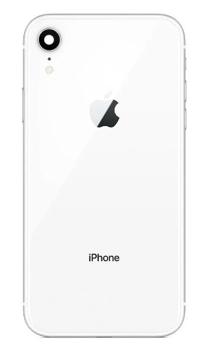 Стекло корпуса iPhone XR с рамкой камеры White (P503)