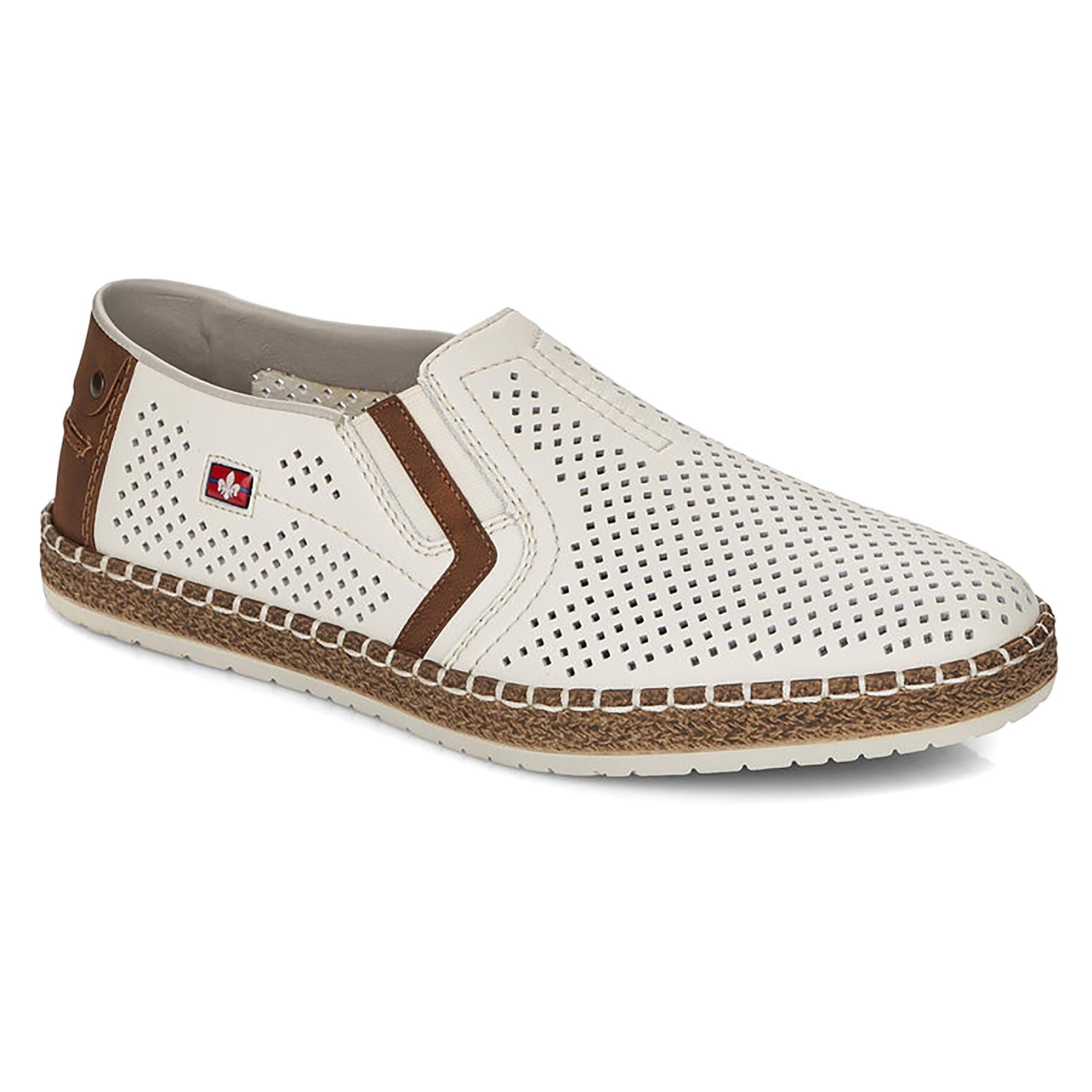 Слипоны мужские весенние RIEKER р. 41 Белый (89208-41)