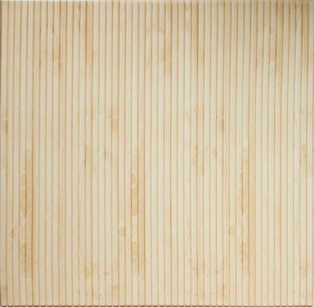 3D-панель декоративная самоклеющаяся под бамбук дерево 700x700x8 мм Розовый (607)