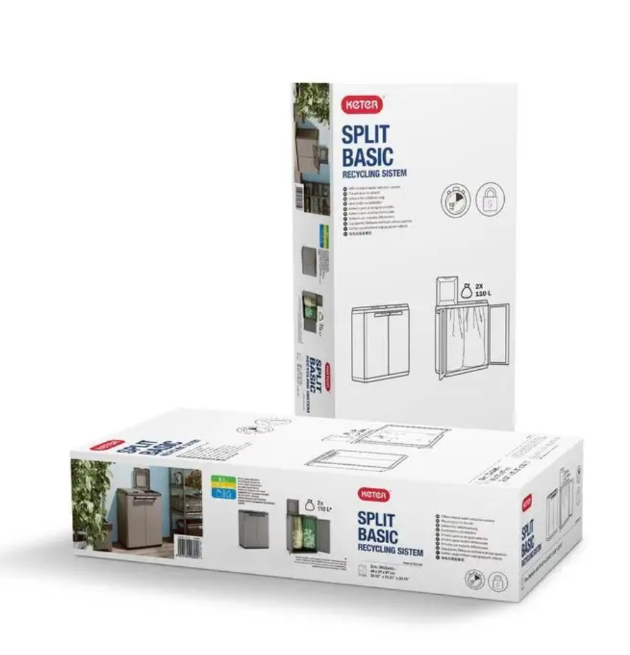 Шкаф для сортировки мусора Keter/Kis SPLIT Basic Cabinet (241065) - фото 8 Шкаф для сортировки мусора Keter/Kis SPLIT Basic Cabinet (241065) - фото 8