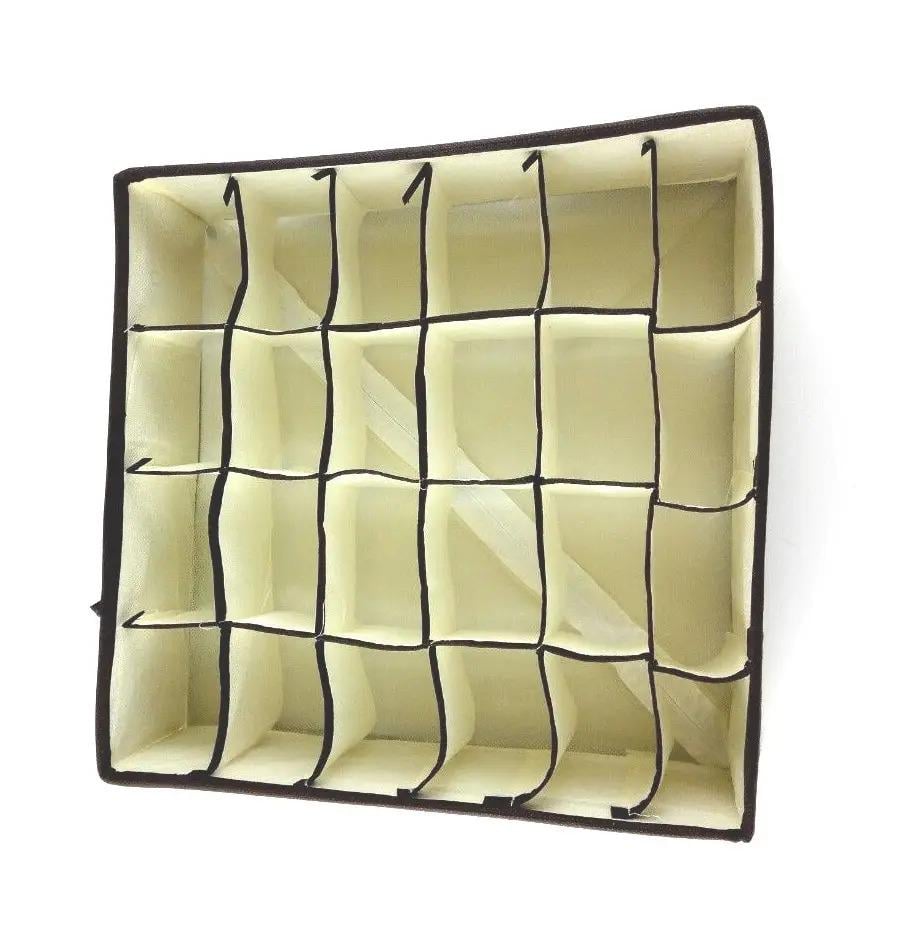 Набір органайзерів для спідньої білизни 4 шт. Бежевий/Коричневий (ОДШ-102-23) - фото 5