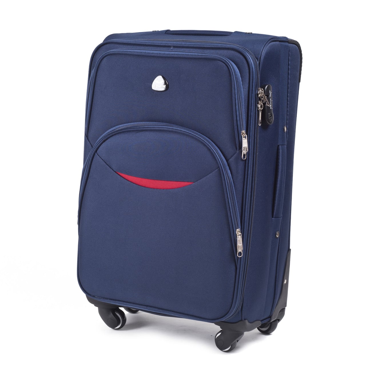 Чемодан ручная кладь Wings 1708 малый на 4 колесах 54х35х22 см Синий