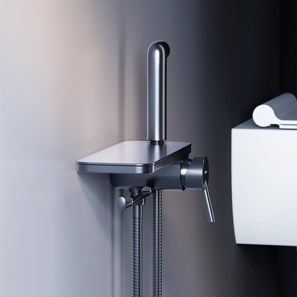 Змішувач для гігієнічного душу Damixa Jupiter 773500301 настінного монтажу Чорний (225431) - фото 4