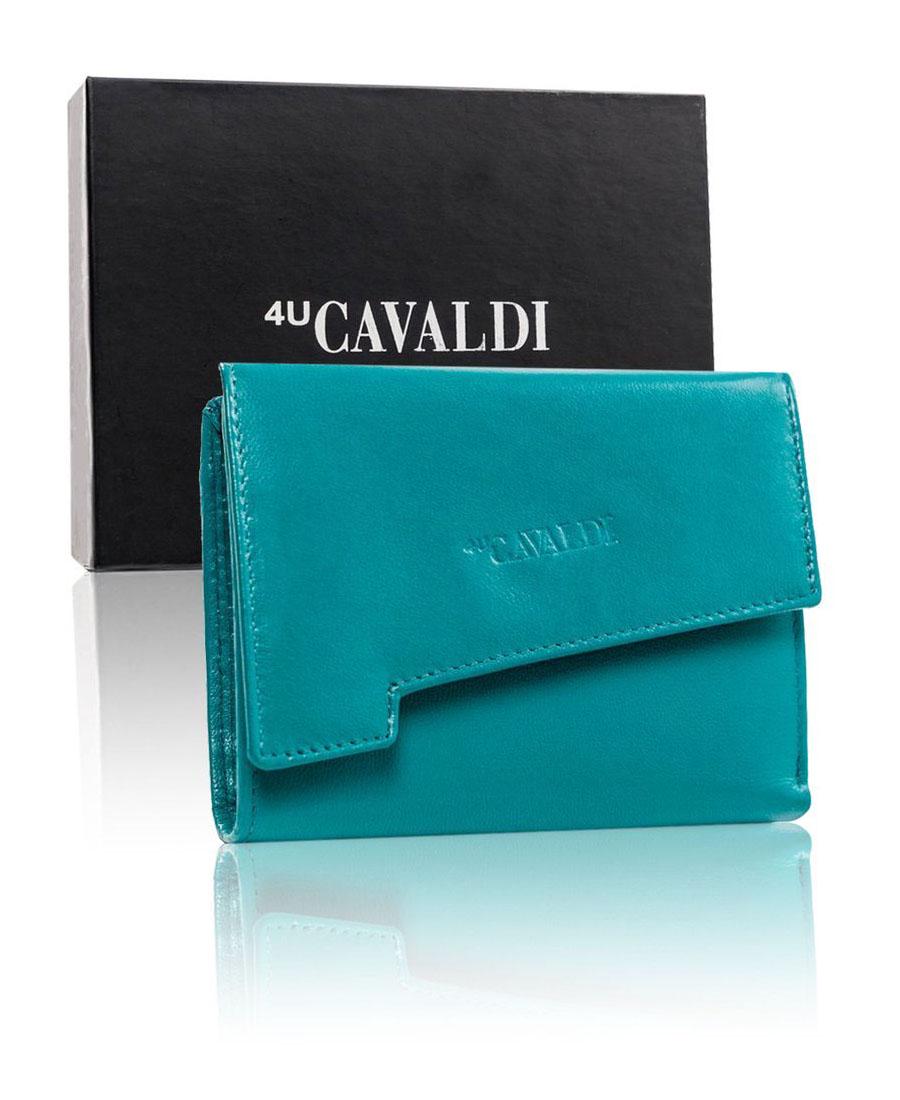 Кошелек женский кожаный 4U CAVALDI RD-DB-05-GCL Голубой