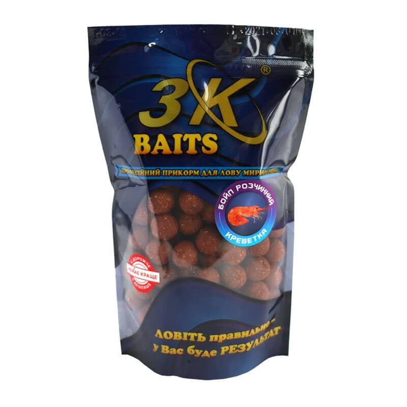 Бойл растворимый 3KBaits Креветка 16 мм 400 г (3KB1255) - фото 1