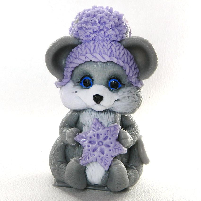 Мыло ручной работы Милый мишенок со снежинкой 120 г (569)