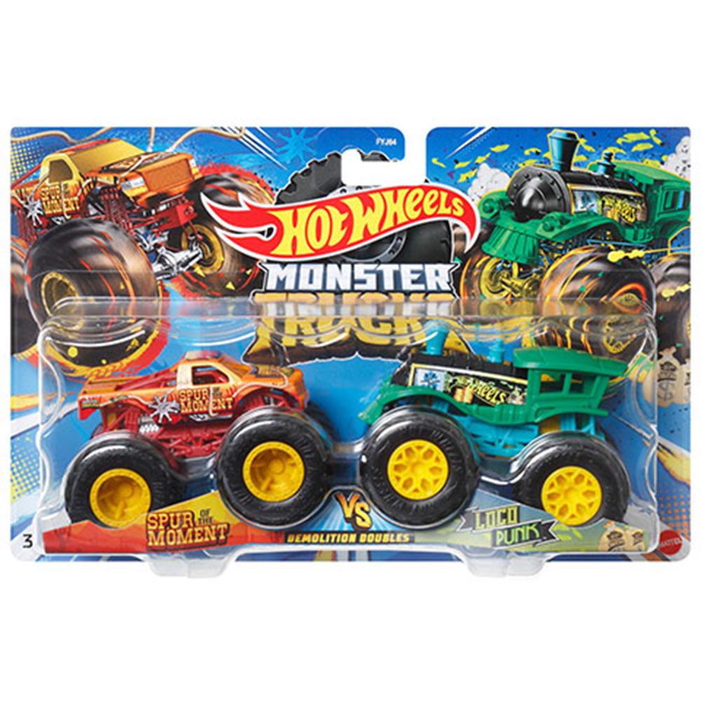 Набір Hot Wheels Monster Trucks 2 автомобіля Spur of the Moment Vs Loco Punk (FYJ64-28)