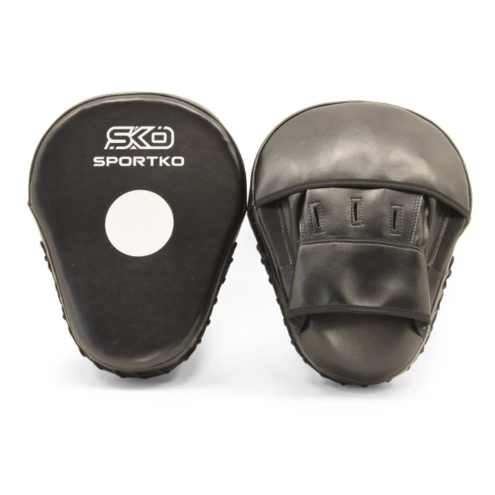 Лапы боксерские SPORTKO ПК5 Яблоко 30х20х8 см кожа Черный (ПК-5)