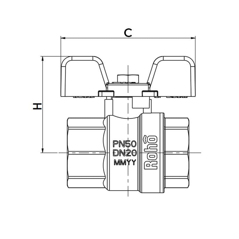 Кран шаровой Roho R100-100B 1" (RO0103) - фото 2 Кран шаровой Roho R100-100B 1" (RO0103) - фото 2