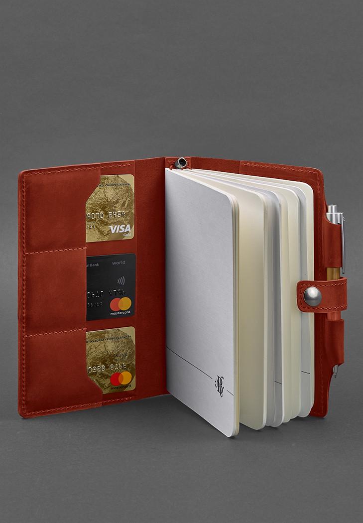 Блокнот женский кожаный Софт-бук 4.0 Коралловый (A-026340) - фото 2 Блокнот женский кожаный Софт-бук 4.0 Коралловый (A-026340) - фото 2