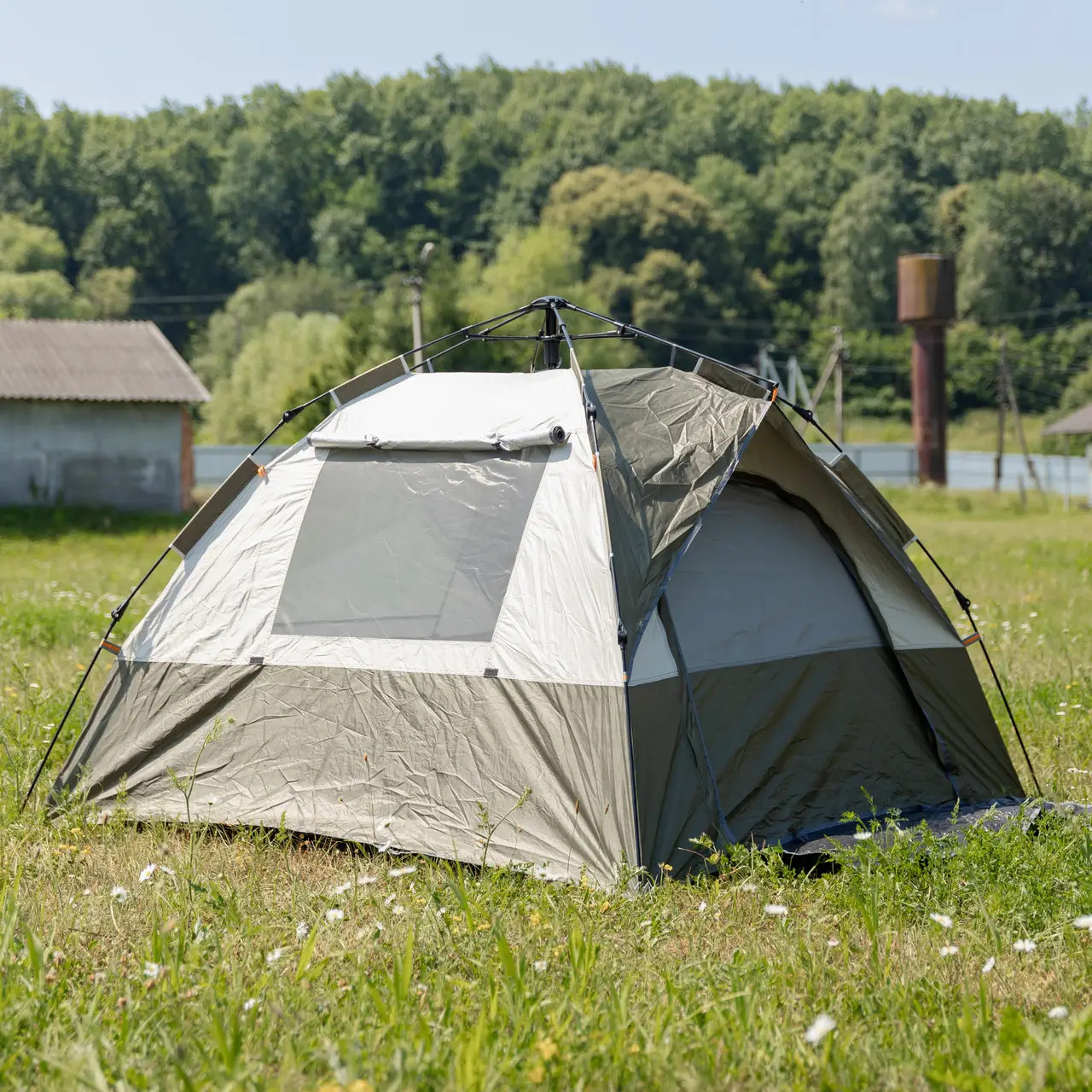 Палатка туристическая LUGI camping автоматическая с москитной сеткой и окнами с ковриком при входе 200х195х140 см (5b2b801e) - фото 8