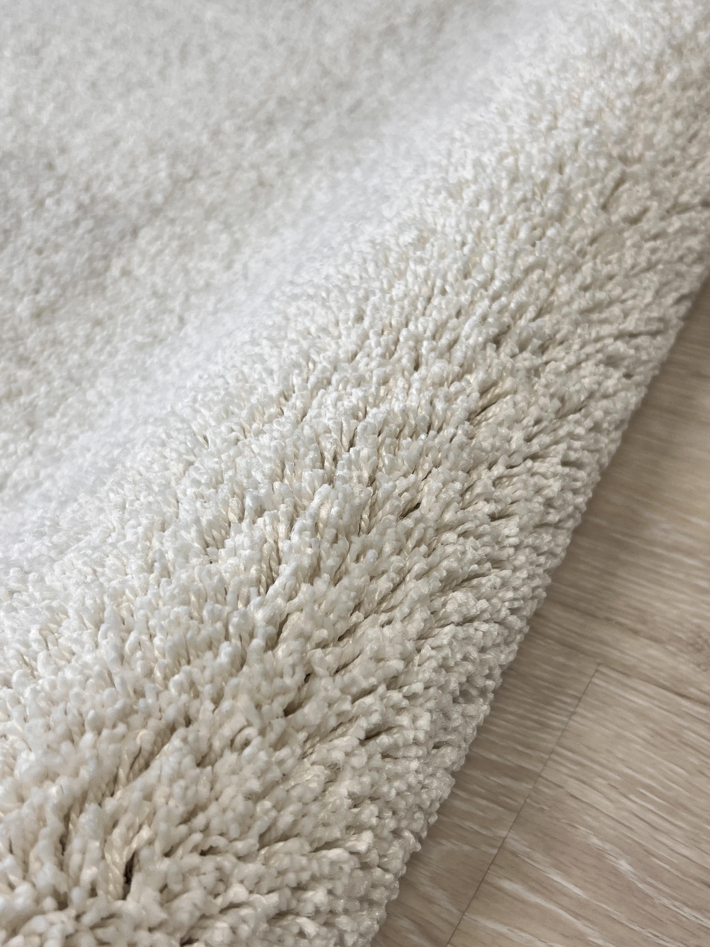 Пушистый ковер Super Softness шегги овал 80x150 см Кремовый/Белый (2144/F401RО8) - фото 9