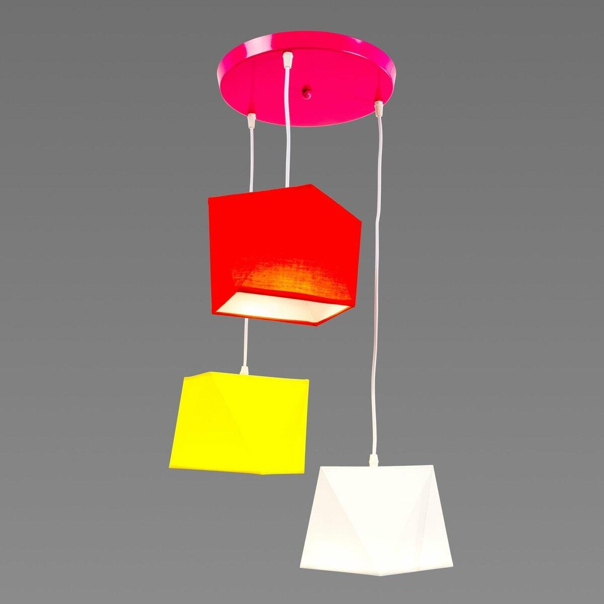 Люстра Sirius на три плафона под лампы Е27 Разноцветный (8883-3В)