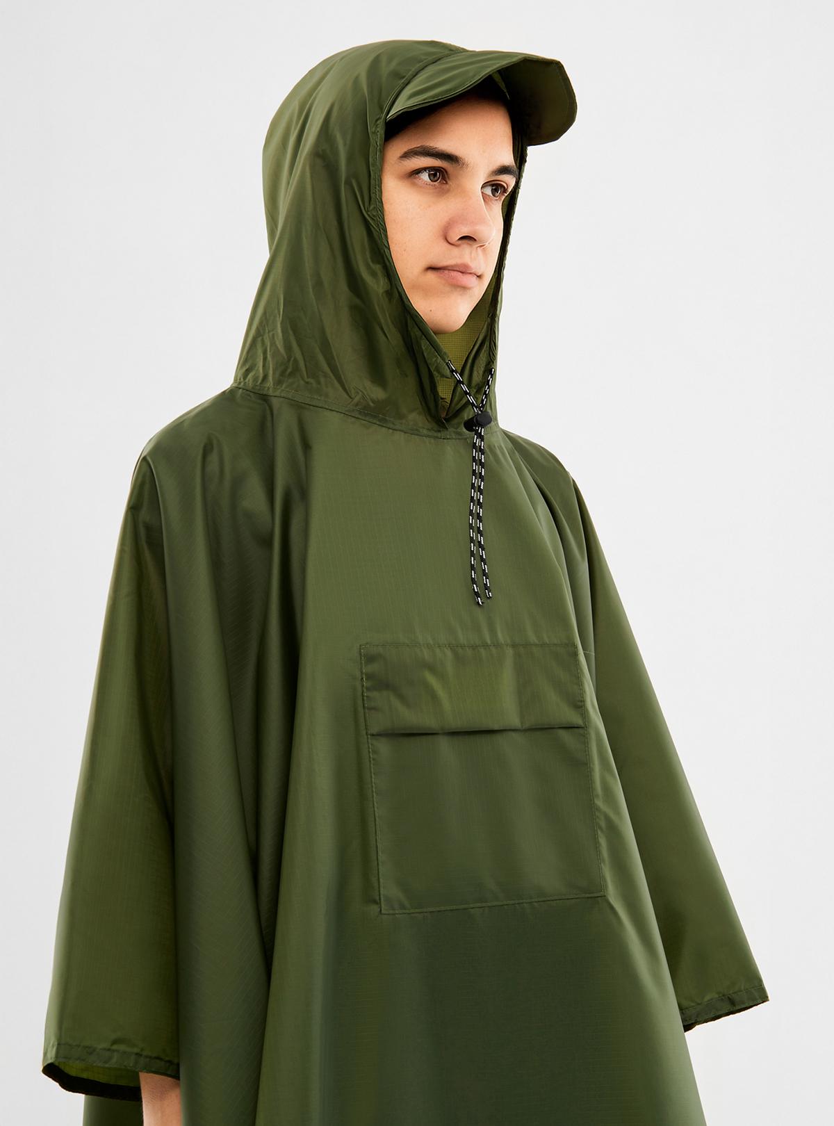 Дощовик пончо з чохлом OnePro та теплий флісовий бафф Хакі (73838) - фото 15 Дощовик пончо з чохлом OnePro та теплий флісовий бафф Хакі (73838) - фото 15