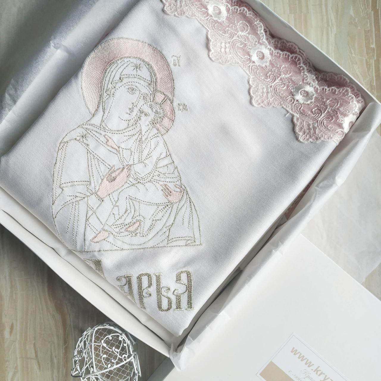 Крыжма для крещения Богородица и мешочки для локона и хранения (2182226521)
