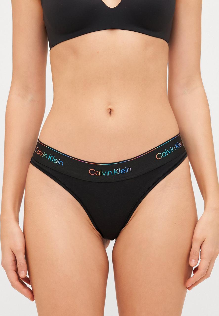 Трусики стринги Calvin Klein Icon Cotton Modal S Черный (2773790138)