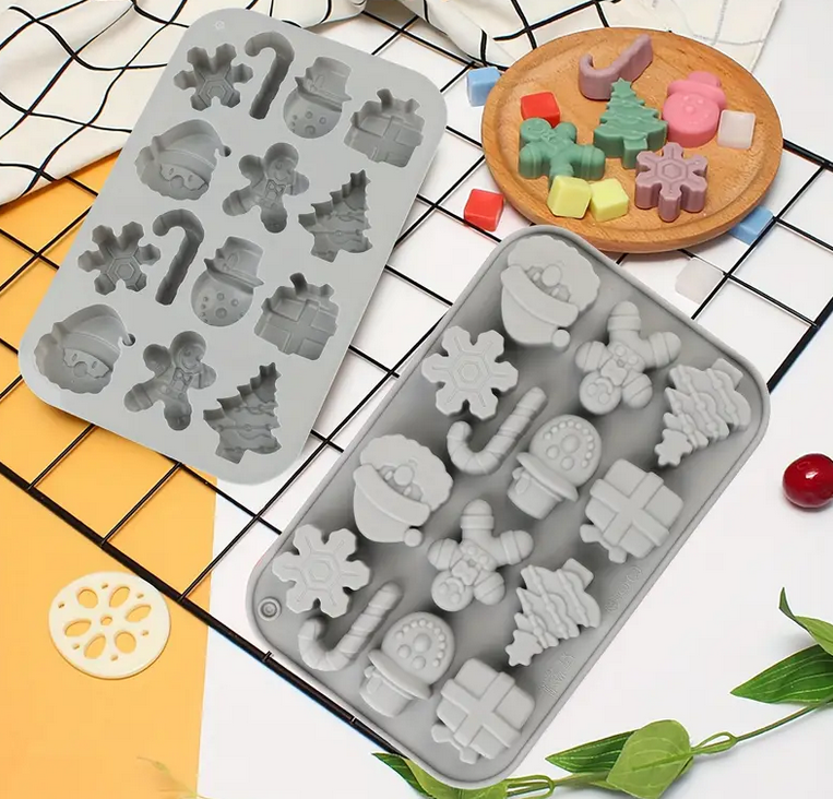 Форма силіконова для шоколаду/цукерок/мила/свічок Сірий (SAM-6074) - фото 4