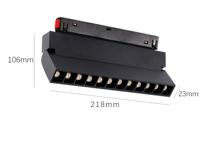 Магнитный трековый светильник поворотный Oledim OL-218 12W Черный - фото 2