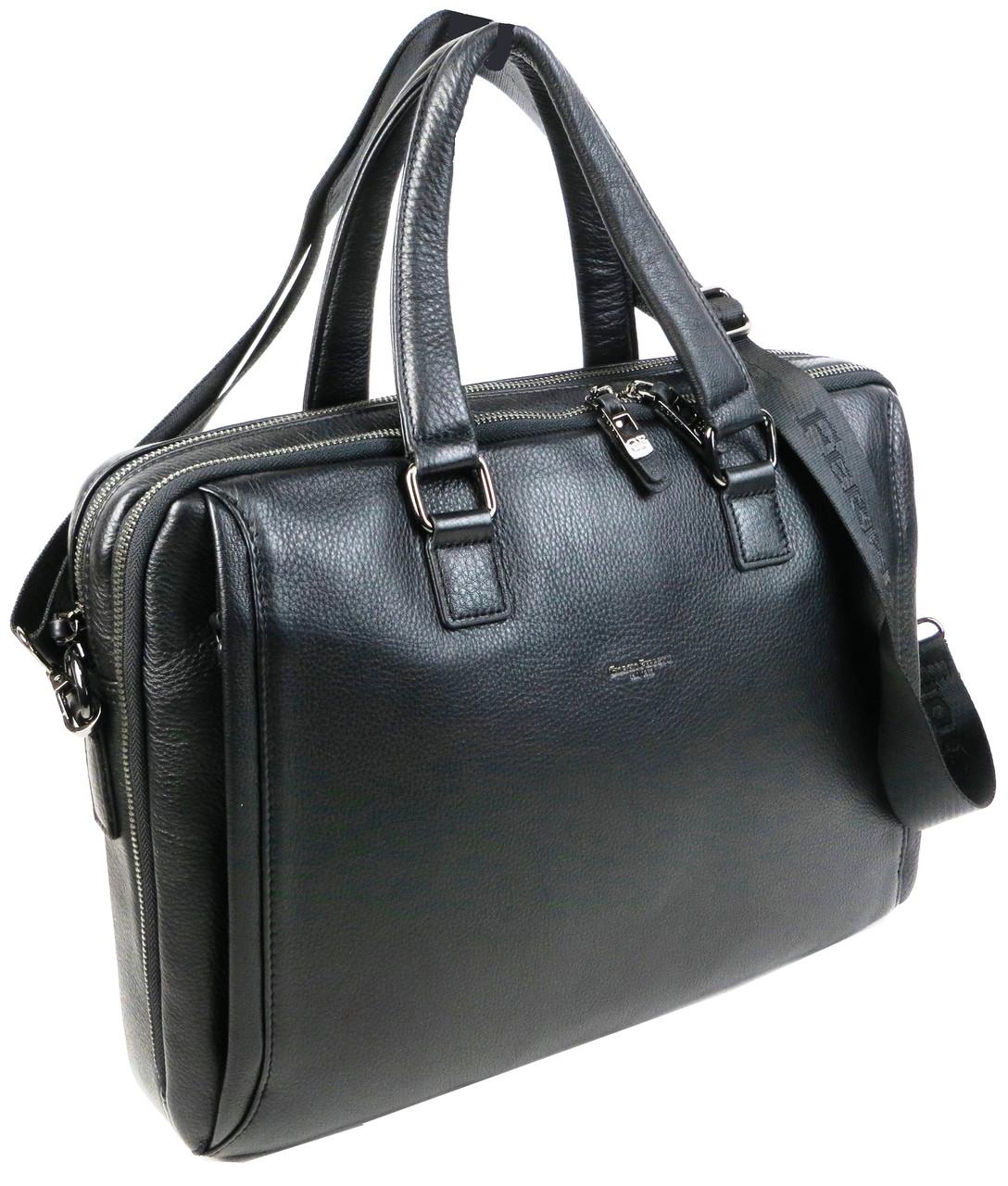 Портфель мужской кожаный Giorgio Ferretti 54351HJ001 с отделом ноутбука Черный