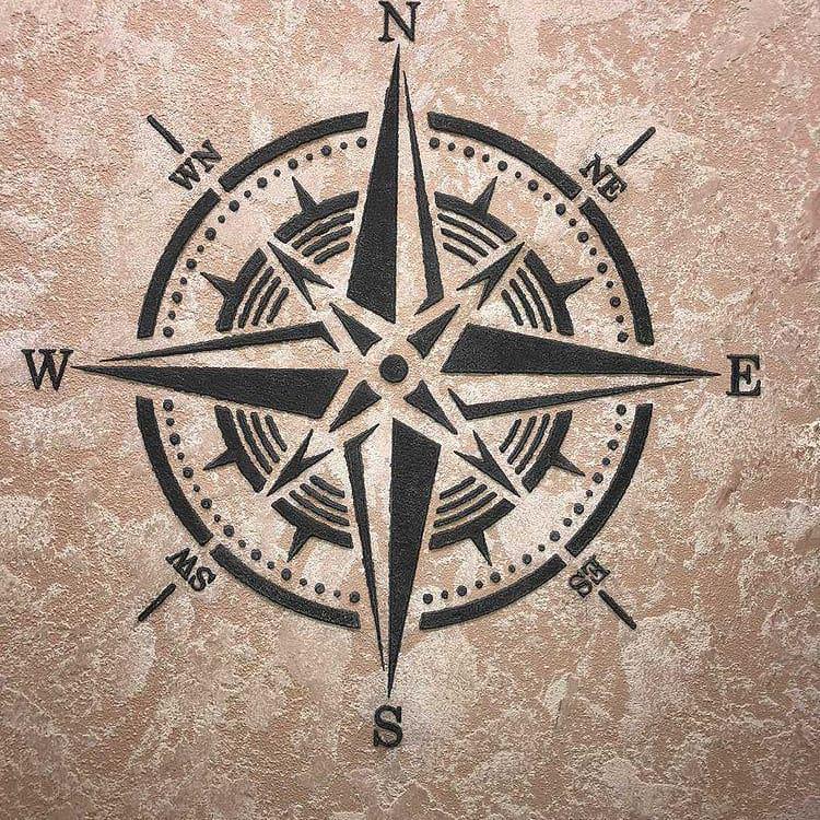 Трафарет DFA круглый узор Компас для штукатурки и краски 0,3-1 мм (C00036-d)