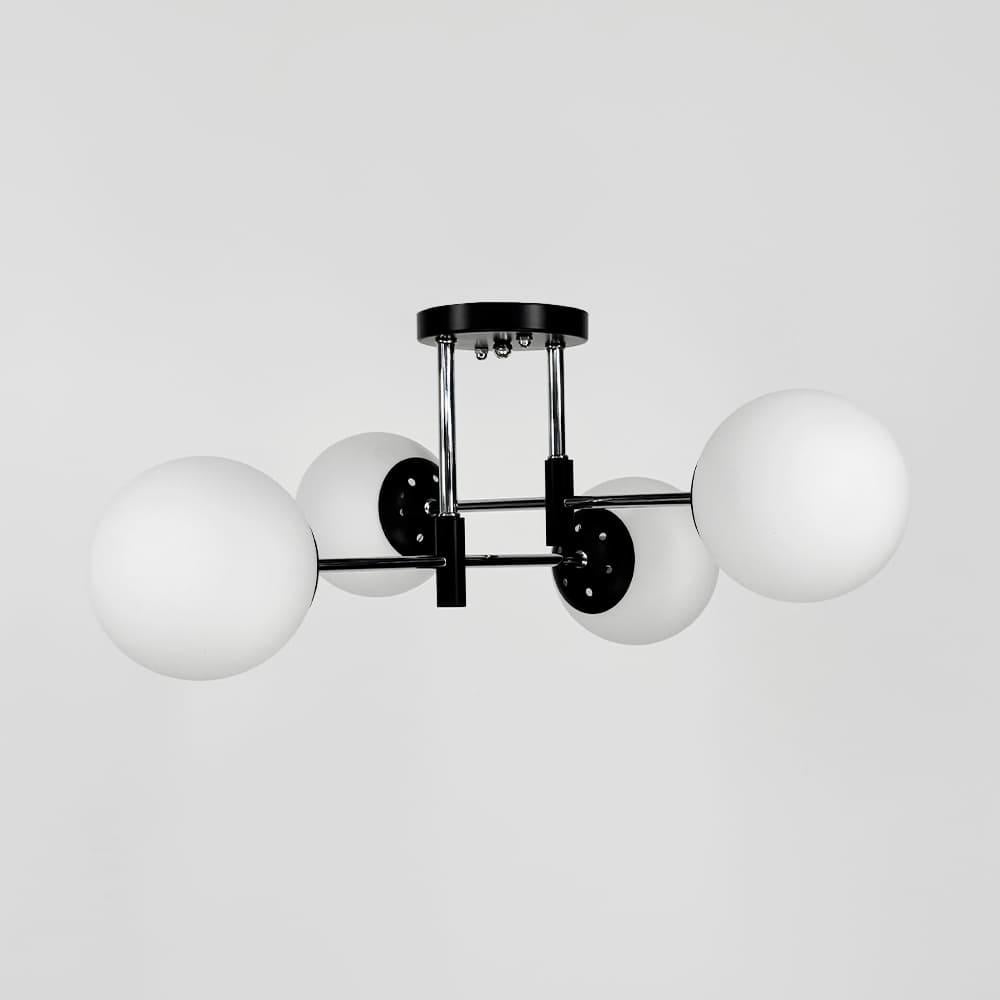 Люстра стельова Light House LNF-17530/4 CH/BK/WT