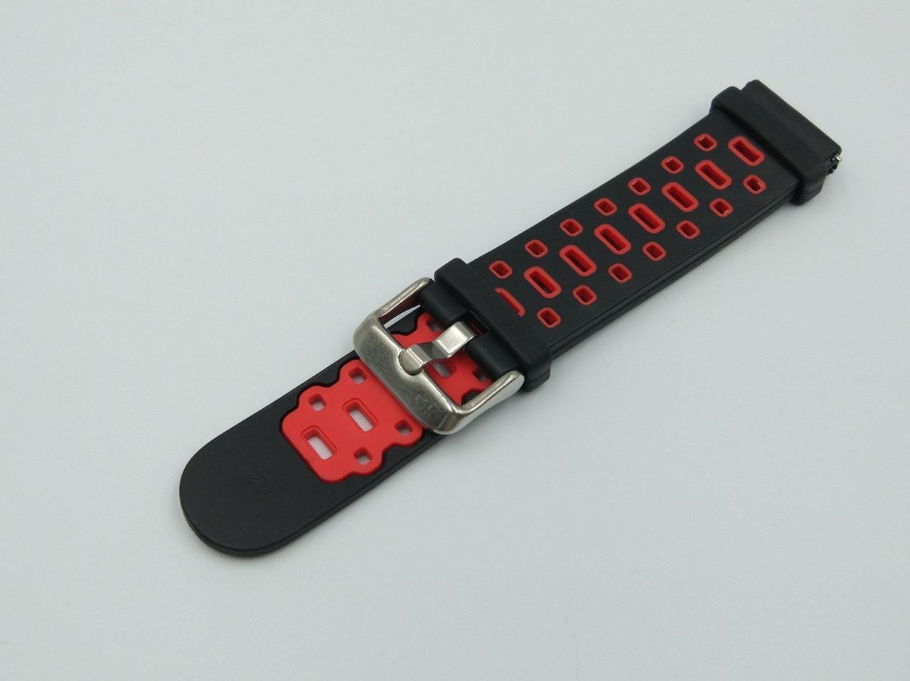 Ремешок для смарт-часов MiJobs Sport силиконовый 22 мм Черный/Черный (1692P)