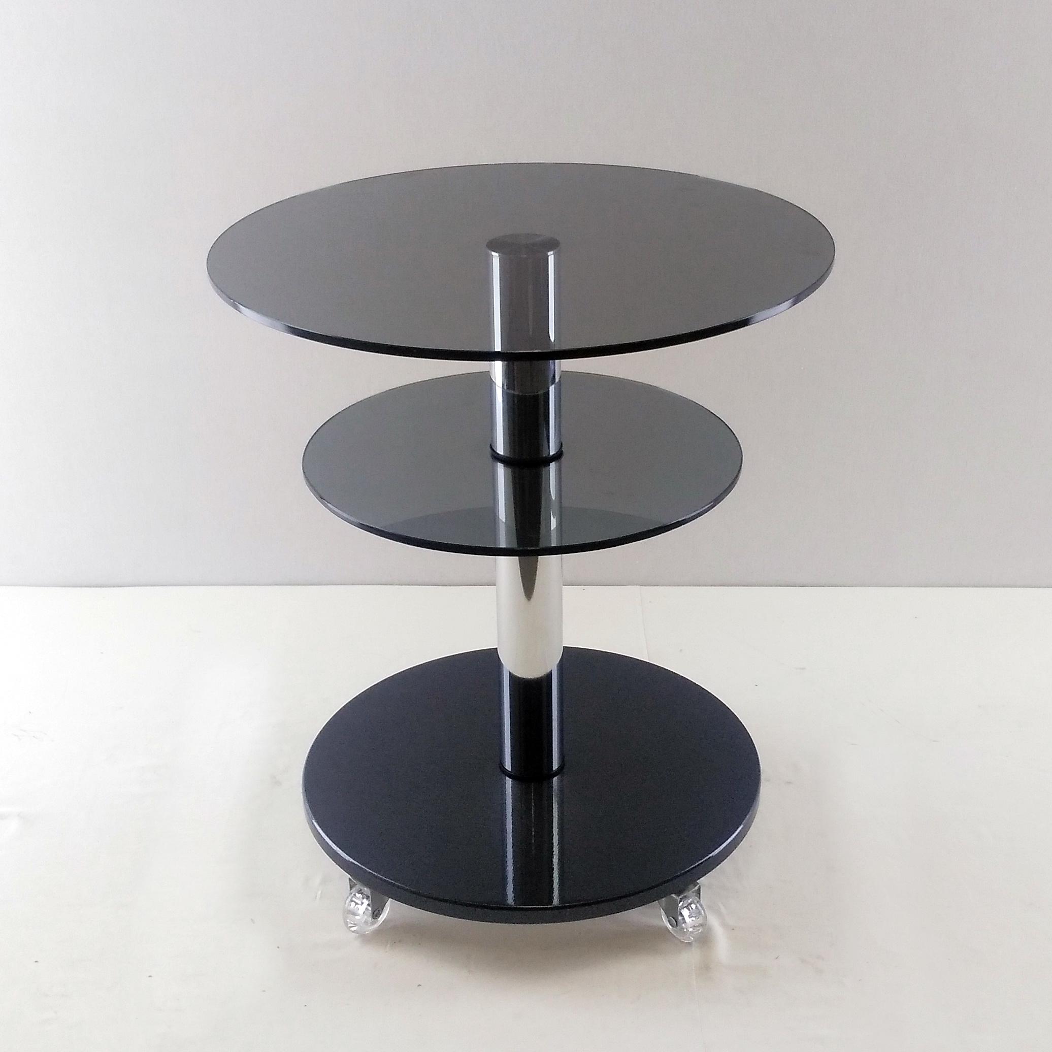 Стол журнальный стеклянный Commus Bravo Light 425 K gray-black-chr60 Черный (411810204) - фото 8 Стол журнальный стеклянный Commus Bravo Light 425 K gray-black-chr60 Черный (411810204) - фото 8