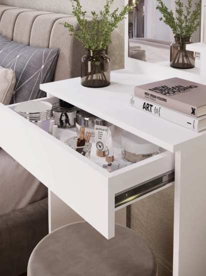 Туалетний столик MebelProff ТС-6 з дзеркалом та ящиком Крафт Золотий (28858653) - фото 4