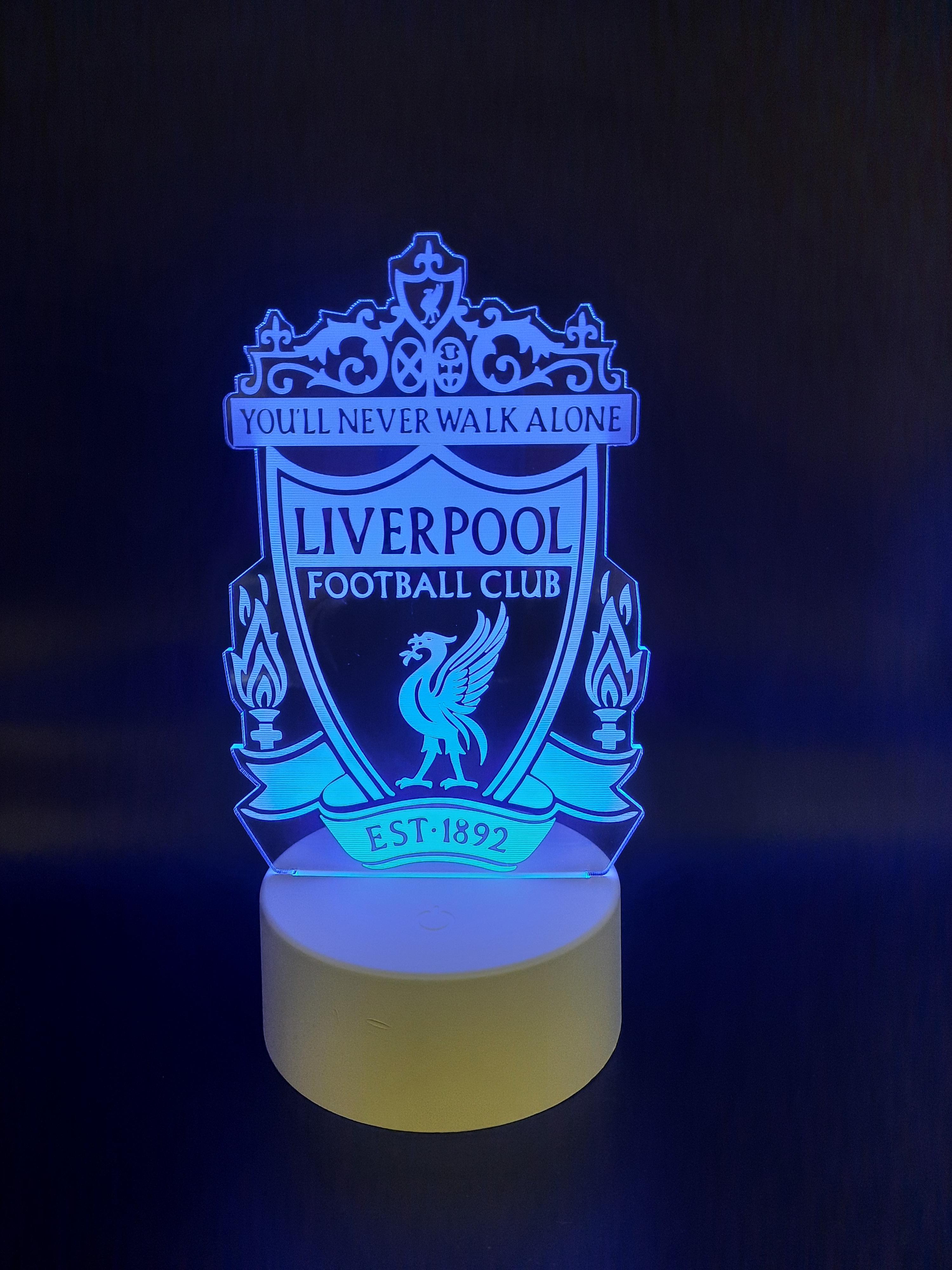 3D LED ночник светильник 16 цветов ФК Ливерпуль