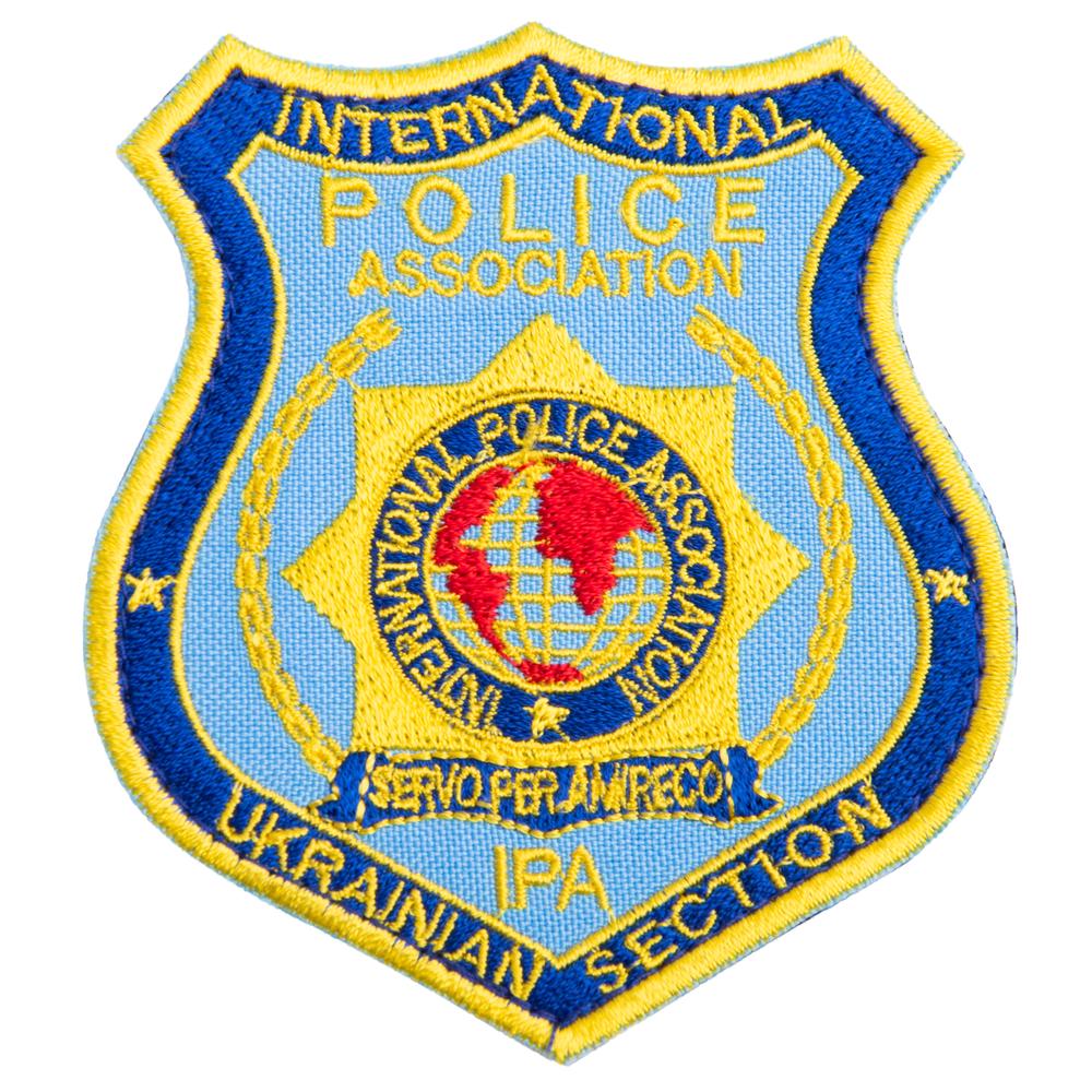 Шеврон на липучке ''International Police Association'' 8х9 см (22515)