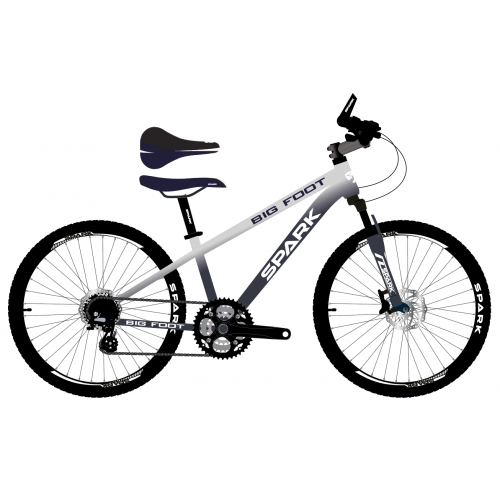Велосипед Spark BIG FOOT колеса 26" алюминиевая рама 18" Белый с серым (000203646)