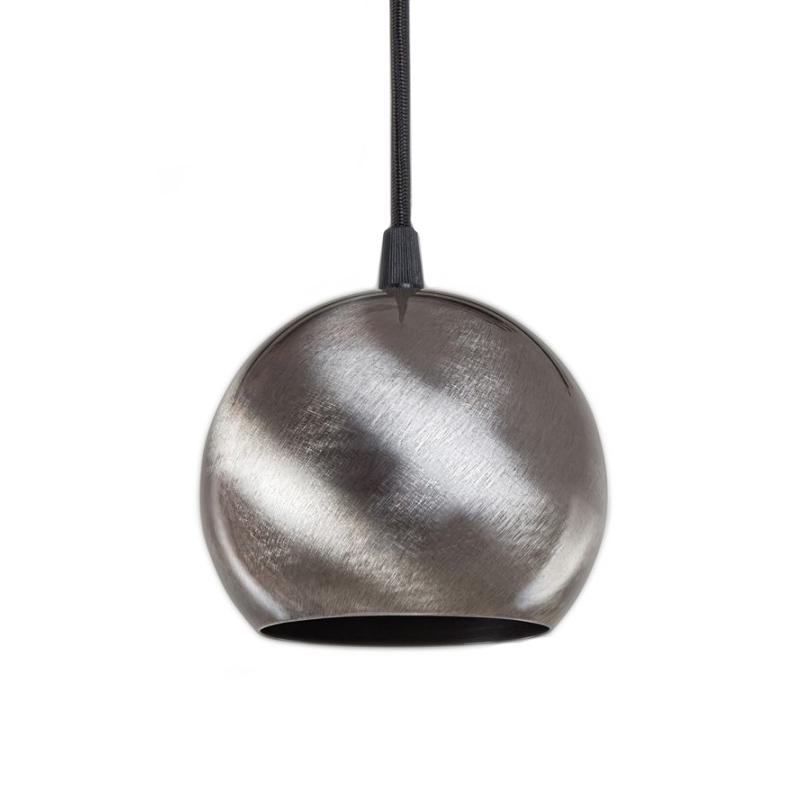 Светильник подвесной лофт Atmolight Bowl BrushSteel GU10 P115/1572 на одну лампу Хром
