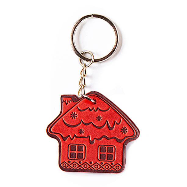 Брелок для ключей Домик кожаный (Trinket-House-S580)