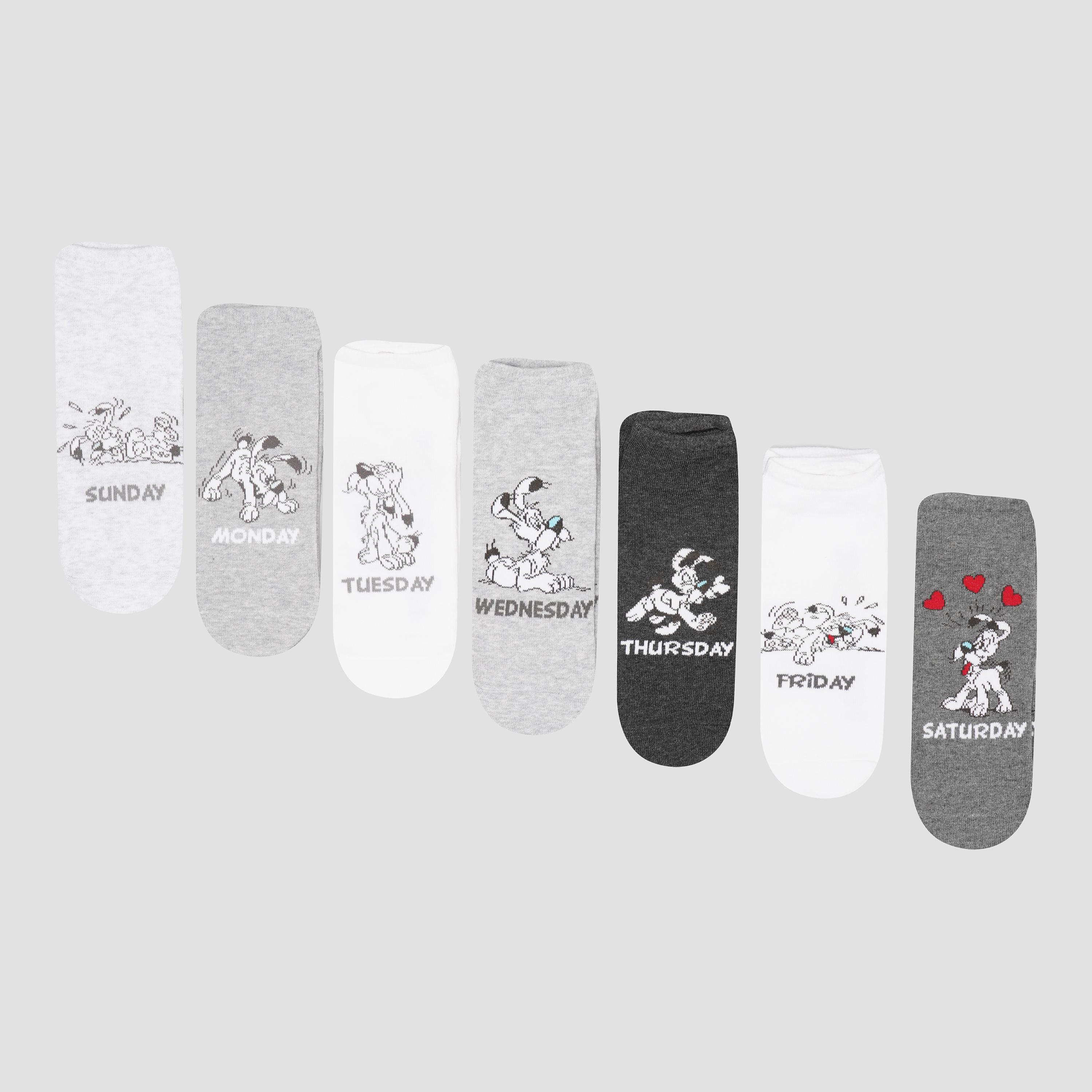 Носки C&A собачки р. 39-42 7 шт. Серый/Белый (22455417)