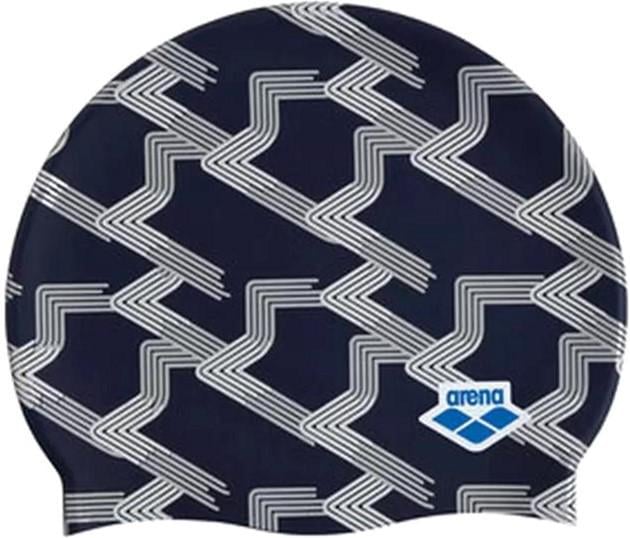 Шапка для плавания Arena Team Stripe Cap Osfm Темно-синий/Белый (001463-102)