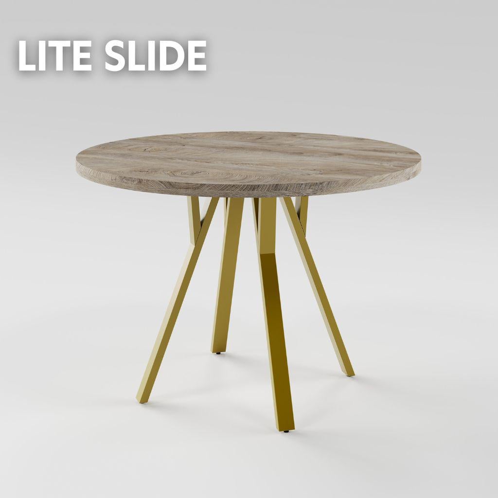 Стіл для кухні LITE slide D1100 у стилі Loft круглий розсувний (202600006)