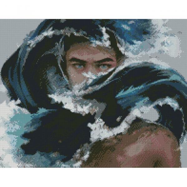 Алмазная мозаика Идейка Супергерои Аквамен 40х50 см холст на подрамнике (АМ6142-mt)