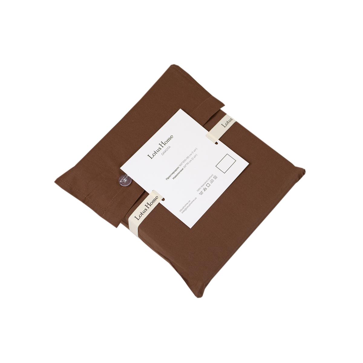 Простынь с наволочками Lotus Home Dakota Modern Premium сатин 240x260 см/50x70 см 2 шт. Шоколадный (svt-2000022346412) - фото 3 Простынь с наволочками Lotus Home Dakota Modern Premium сатин 240x260 см/50x70 см 2 шт. Шоколадный (svt-2000022346412) - фото 3