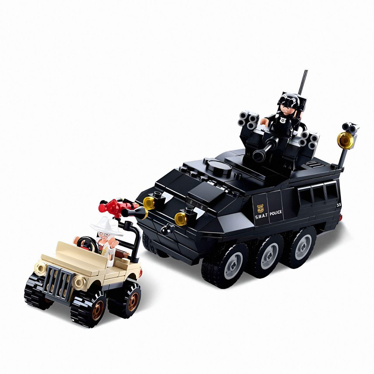 Конструктор Sluban Полиция M38-B0655 3 транспорта фигурки 324 детали Разноцветный (27731311)