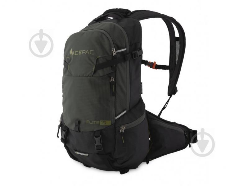 Велорюкзак Acepac Flite 15 Черный-Зеленый