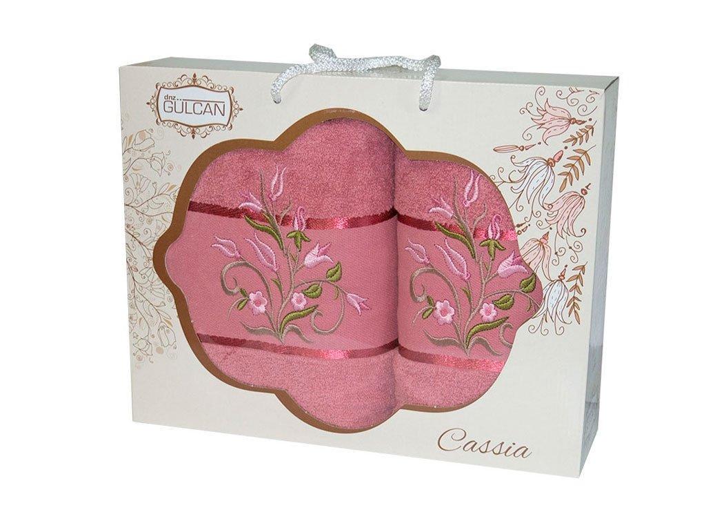 Набор полотенец Gulcan Cotton Cassia 480 г/м2 2 шт. Розовый (21606)