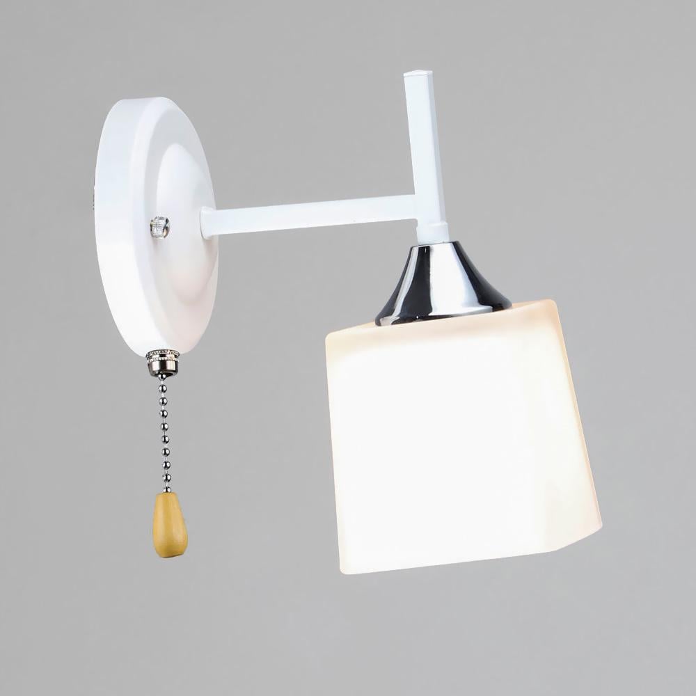 Светильник настенный Light House SRS-20239/1W WT/CR плафон белый Белый/Хром