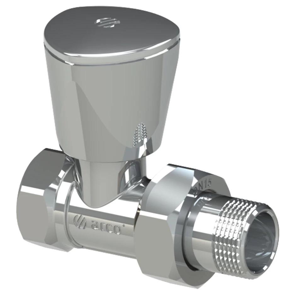 Вентиль радиаторный прямой Arco 1/2"x1/2" с американкой (503565)