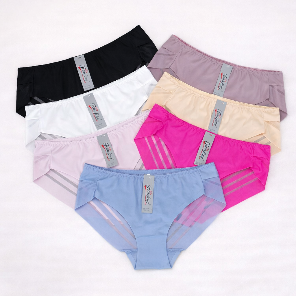 Набор женских трусиков с сеткой 7 шт. 4XL (7725-3)