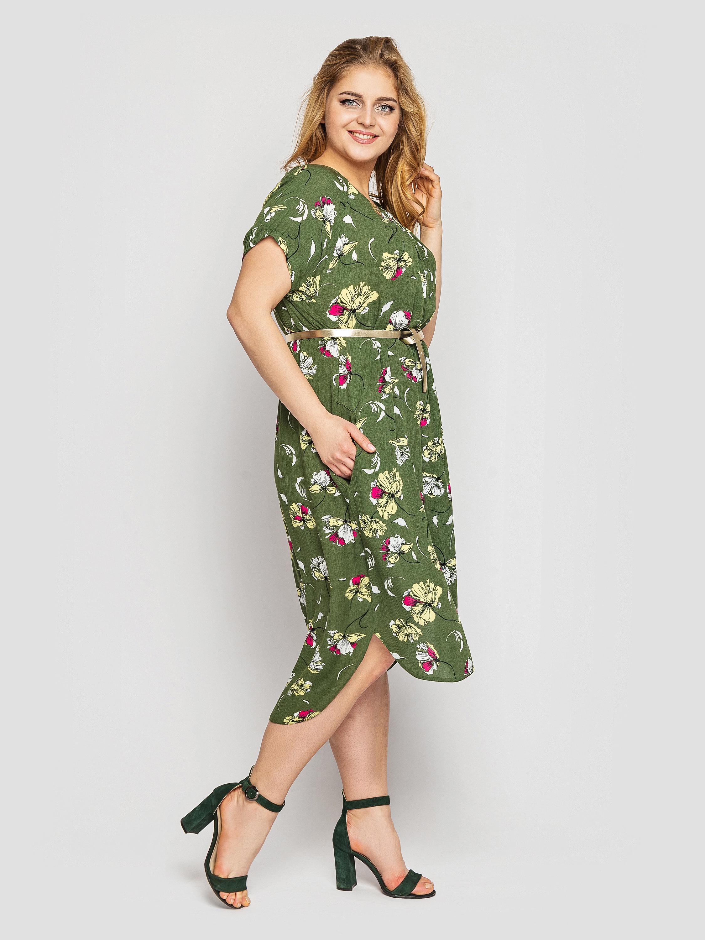 Платье VLAVI Палитра р. 58 Зеленый (124402-58) - фото 4 Платье VLAVI Палитра р. 58 Зеленый (124402-58) - фото 4