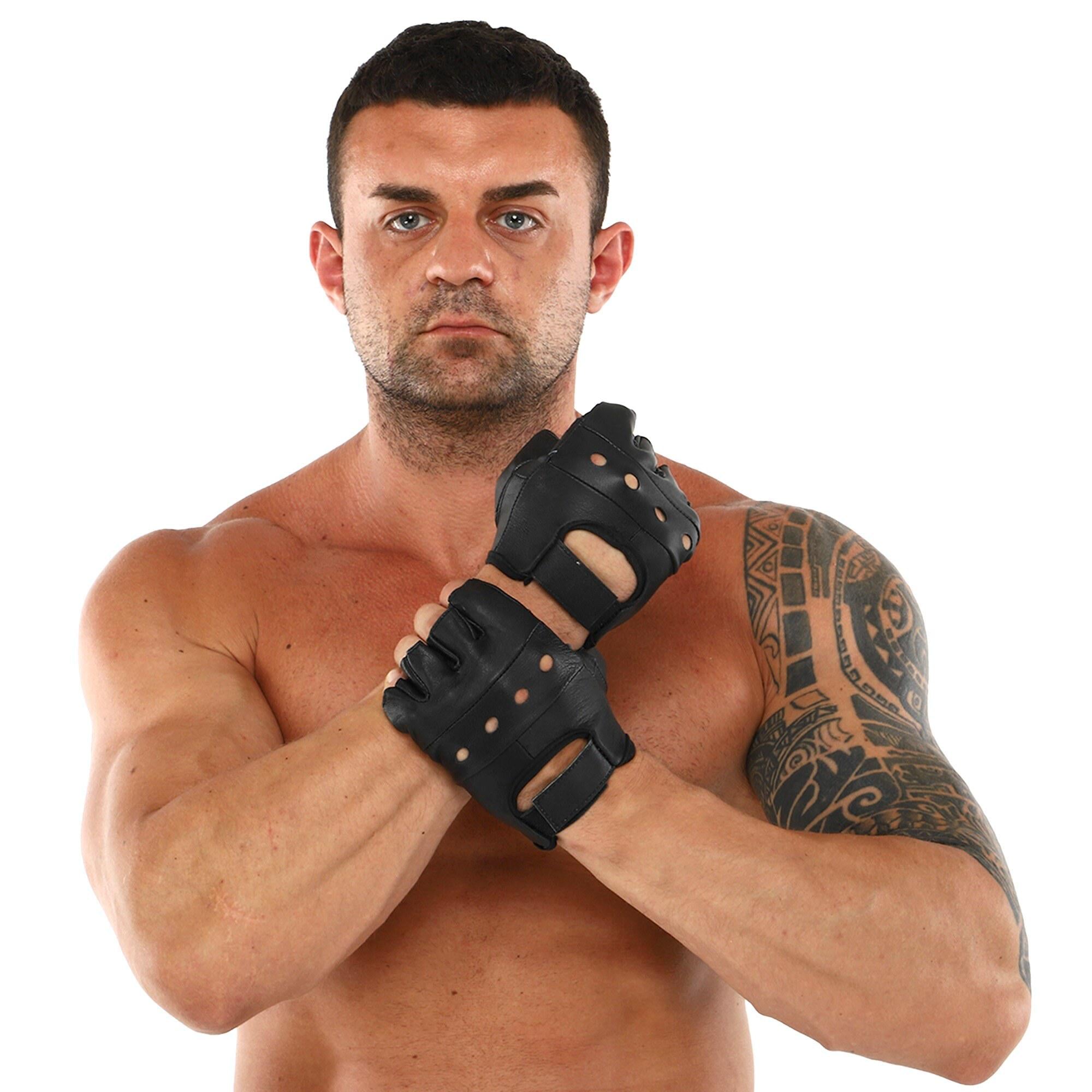 Рукавички для фітнесу та важкої атлетики Matsa WorkOut шкіряні M Чорний (BC-0004_M)